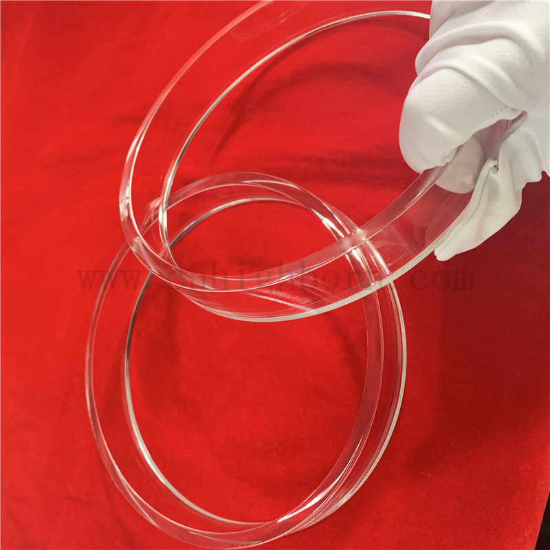 Anneau de quartz à bride en verre de quartz de quartz à grande taille