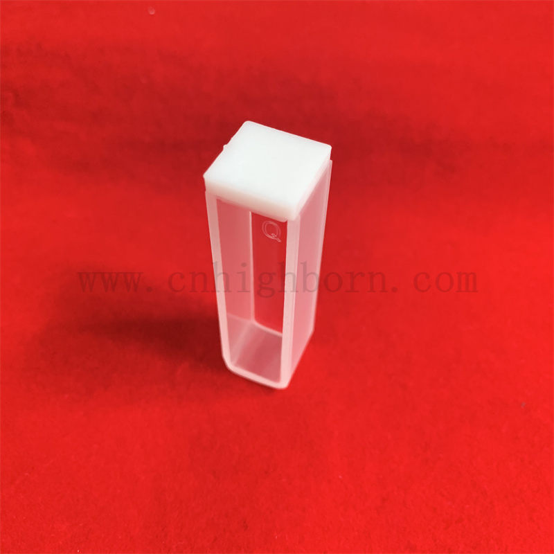 Laboratoire Round Bottom Standard Q104 Optical Very Flow Cell de 3,5 ml Spectrophotomètre en verre CUVETTE en verre