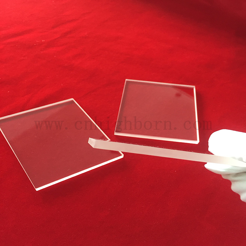 Transmission de lumière élevée à 90% Plaque de silice fusionnée UV transparente 