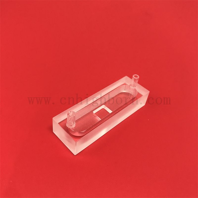 Recherche en laboratoire Cuvette en verre de quartz optique haute précision