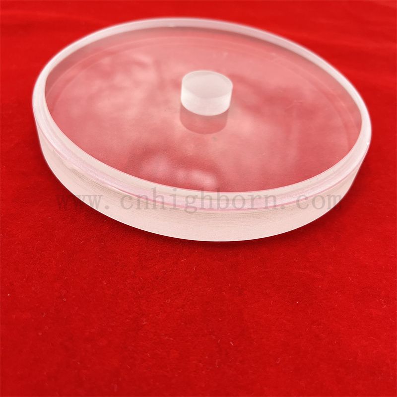 Température profonde Profondage de la plaque de verre à quartz épais à haute température avec trou