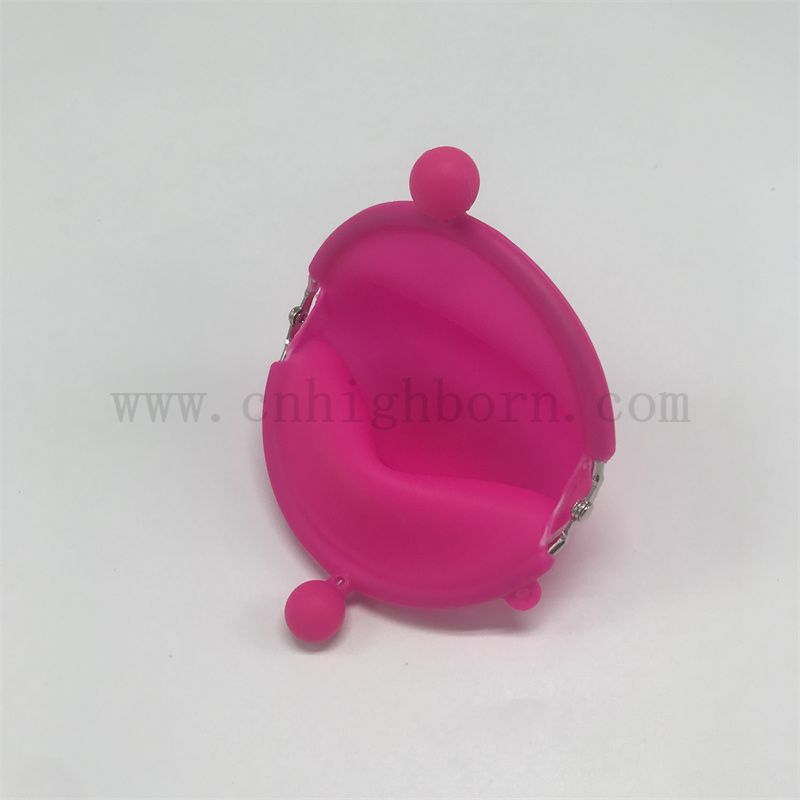  Mini Sac de cosmétique en silicone rouge rond unique unique Small Soft Coin Purse