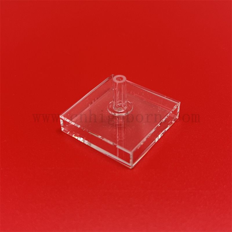 Instrument optique à haute température Spectrophotomètre cube Cuvette en verre de quartz
