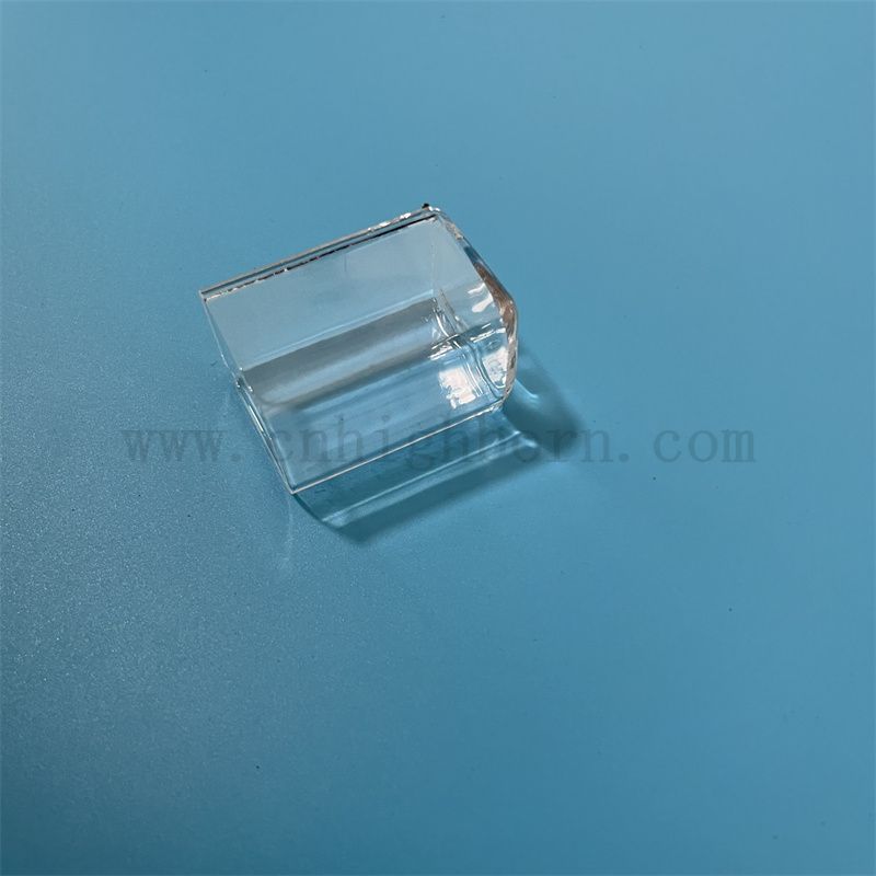 Résistance à la chaleur personnalisée en verre carré transparent en verre de quartz 