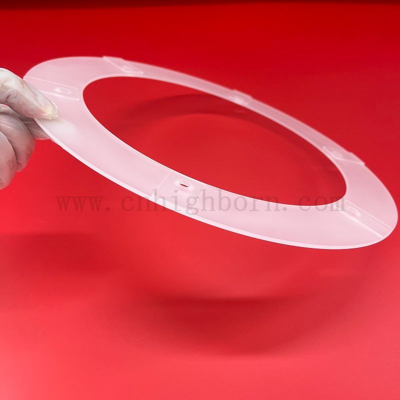 Bride de quartz givrée de machine CNC personnalisée avec trous