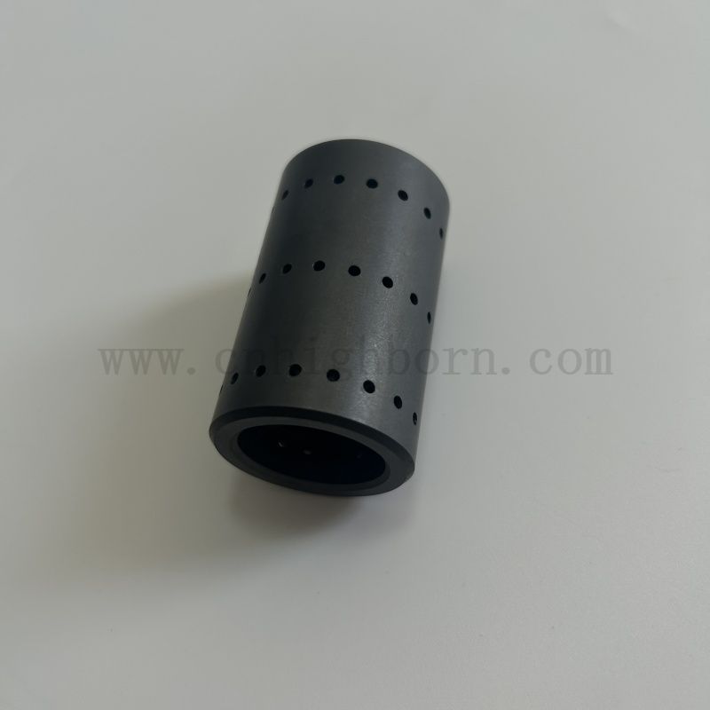 Tube en céramique SIC personnalisé tube en carbure de silicium avec des trous