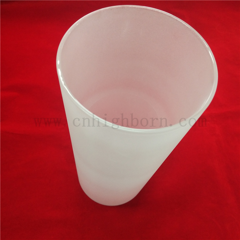 Résistance à la chaleur givrée Translucide à grande taille de quartz tube de silice
