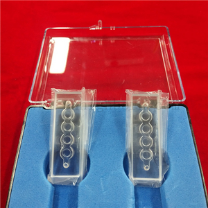 Cuvette de cellules en verre de quartz clair personnalisée par spectromètre de laboratoire