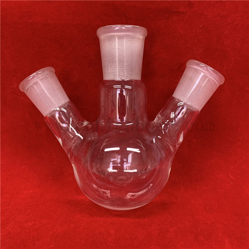Test de laboratoire Clean Clear High Borosilicate Glass Three Casks Flask
