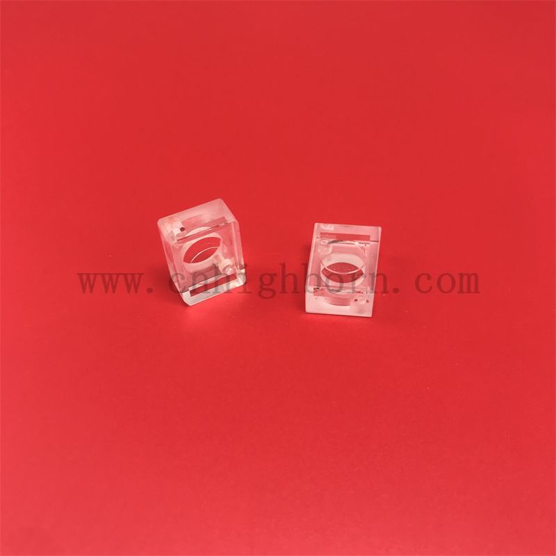 Instruments de quartz de recherche en laboratoire semi-micro fluoromètre UV Quartz Glass Cuvette