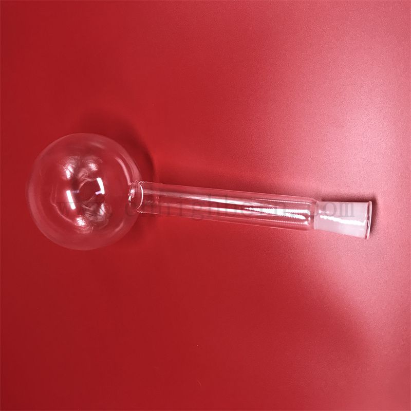 Ferme à fond rond à quartz long collier transparent 500 ml