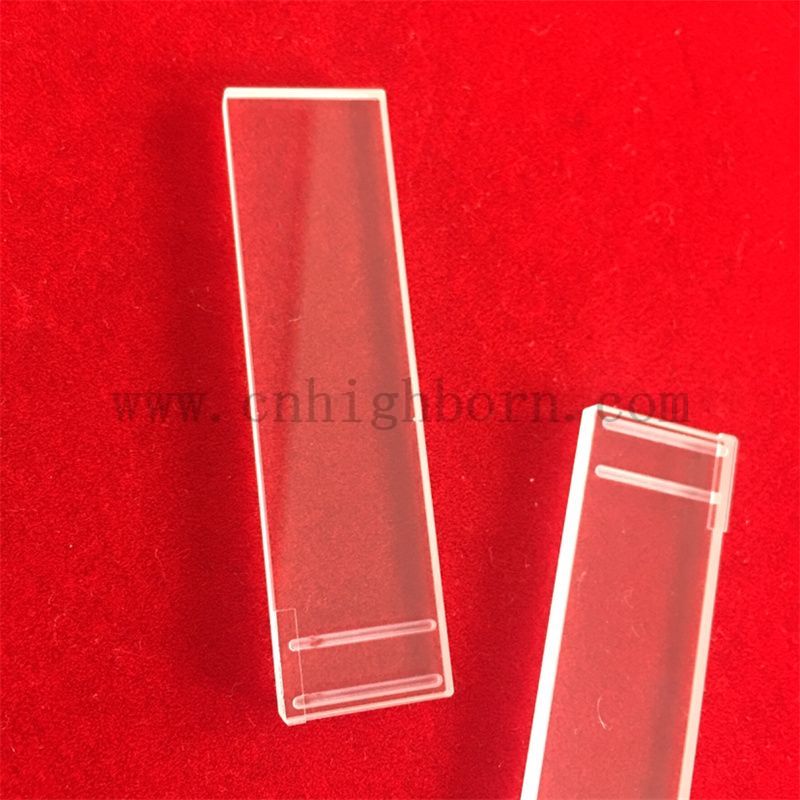 plaque de verre de silice fondue