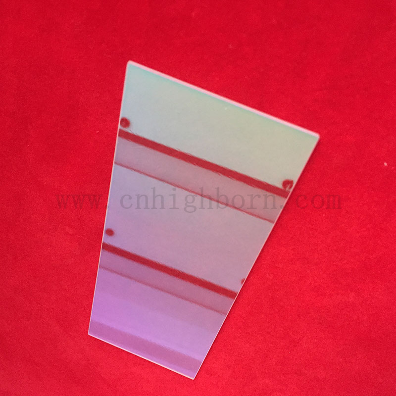 Glissade en verre de quartz transparent JGS1 Plaque de silice fusionnée avec revêtement AR