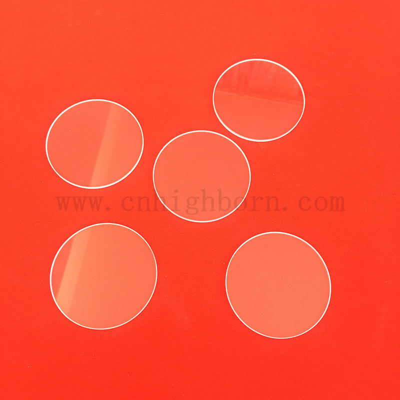 Disque en verre de quartz de silice transparente pour la fenêtre d'observation de chaleur