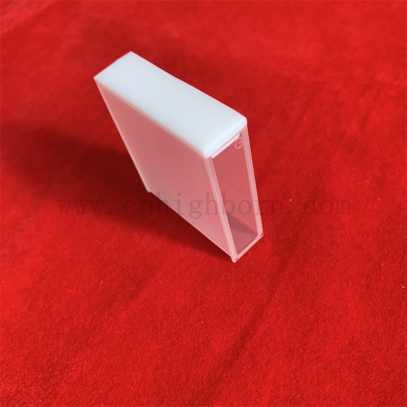 Cellule en verre standard avec spectrophotomètre à couvercle Cuvette en verre en quartz pour le laboratoire