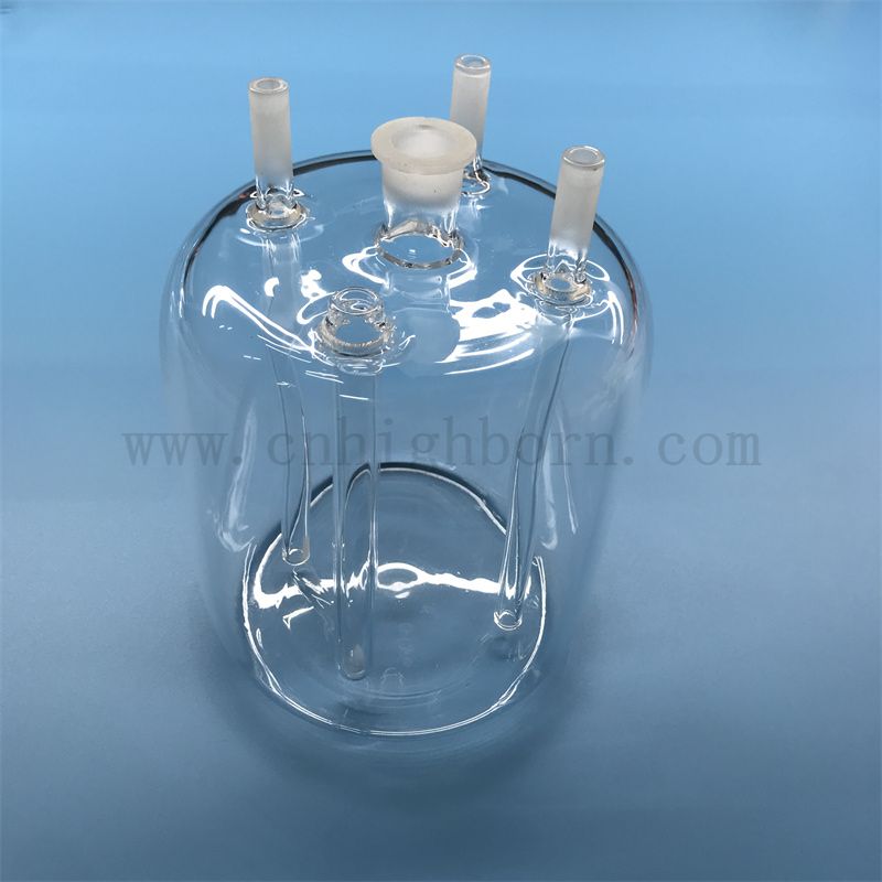 Résistance à haute résistance à la température Transparente Réacteur en verre personnalisé