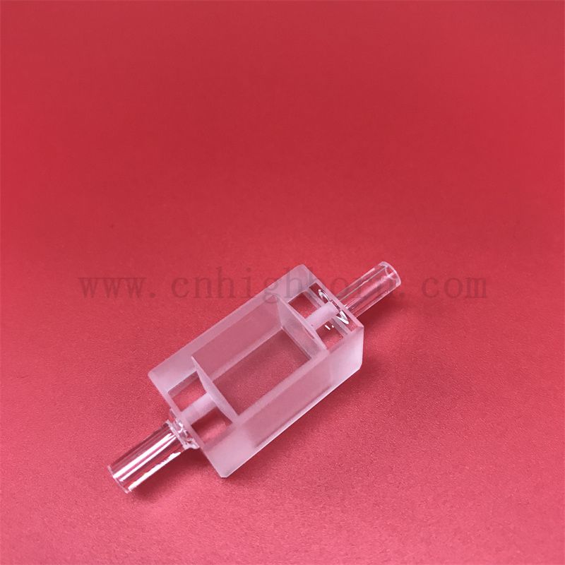 Laboratoire UV UV Bonne stabilité thermique Spectrophotomètre à cvette en quartz Cellule en verre optique