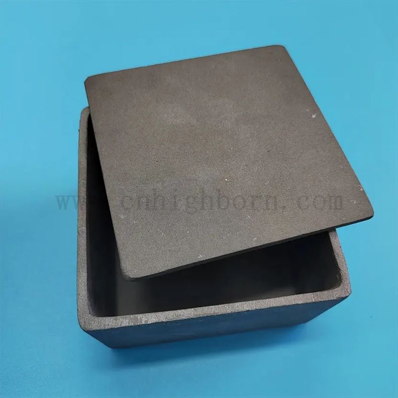 CARBIDE DE SILICON RÉSISTANT À HAUTE TEMPINE CURBIBLE CURCIPE SIC SIC SSIC Céramique avec couvercle