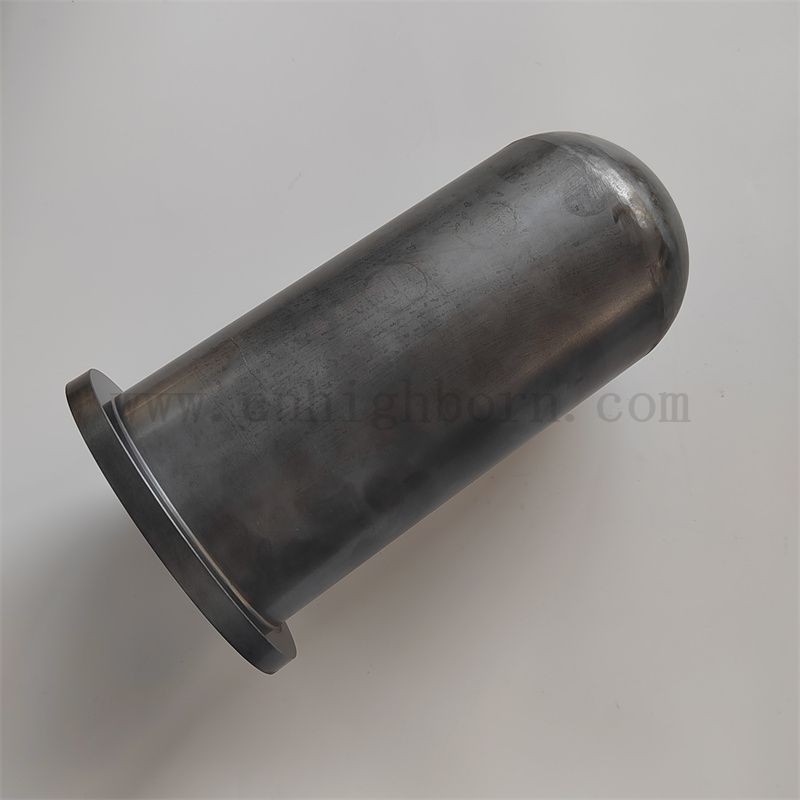 Une extrémité réaction scellée frittage en silicium tube en carbure de sic tube de protection en céramique