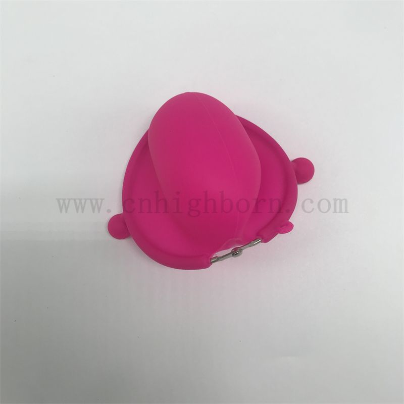  Mini Sac de cosmétique en silicone rouge rond unique unique Small Soft Coin Purse
