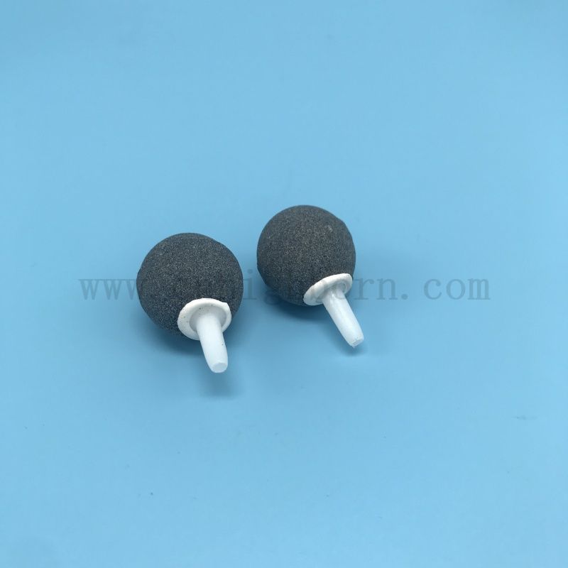 Diffuseur de bulles minérales de pierres à air rond gris pour aquarium Bubbler