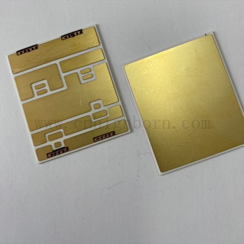 Copper AU Copper AU personnalisé Métallisé Céramique DBC DPC 96% Substrat en céramique Alumine ALN
