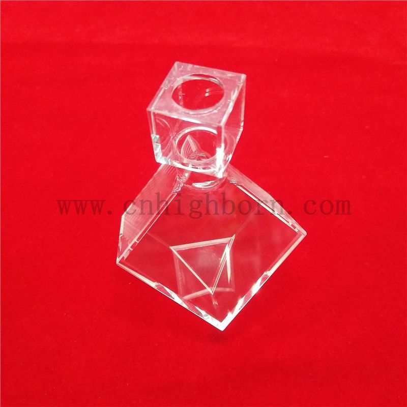 Résistance à la corrosion élevée Transmission optique en quartz en verre Cuvette pour laboratoire pour le laboratoire