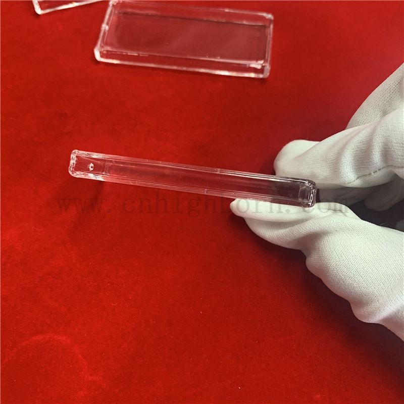 Résistance à la chaleur Clean à quartz fusionné personnalisé tube carré en verre