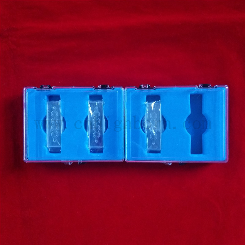 Spectromètre de laboratoire Cuvette de cellules en verre transparent claire personnalisé