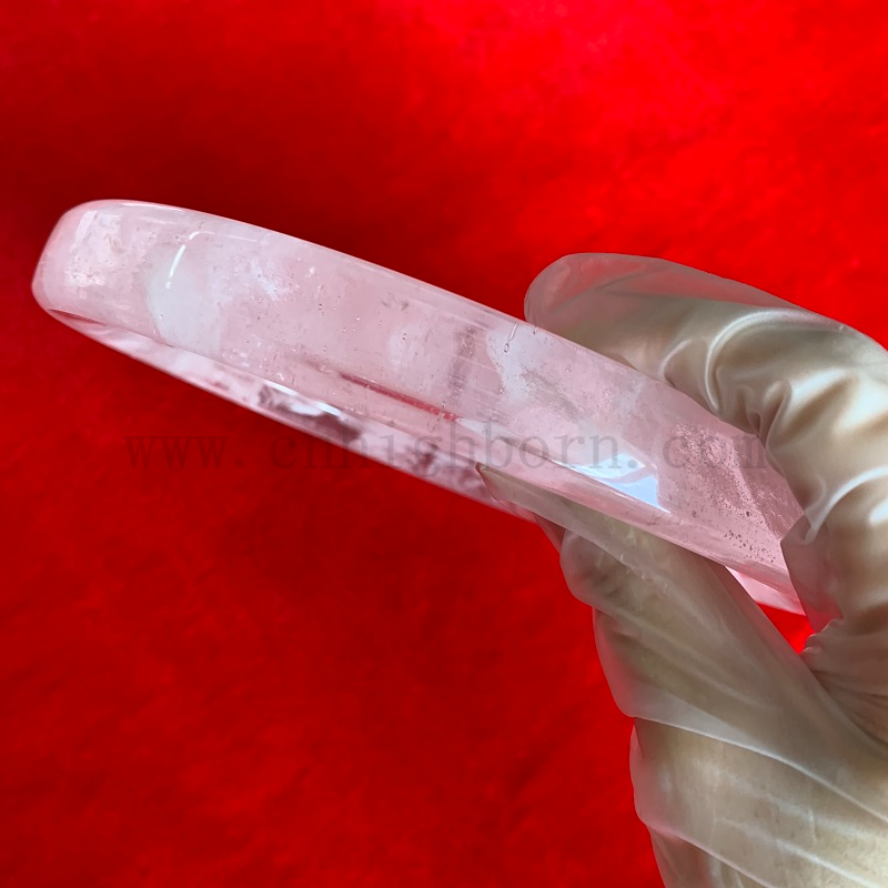 Barbecue ronde Quartz Crystal Baking Verre Plaque de quartz neige