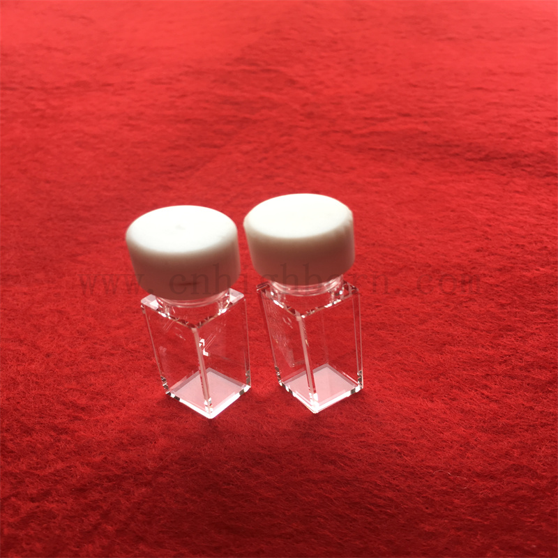 Couvet de colorimètre standard Cuvette en verre à fluorescence en quartz avec couvercle à vis