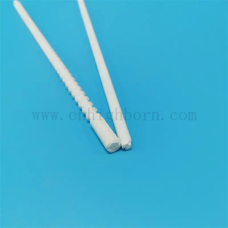 Tige en céramique de mullite et de cordiérite filetée pour applications à haute température