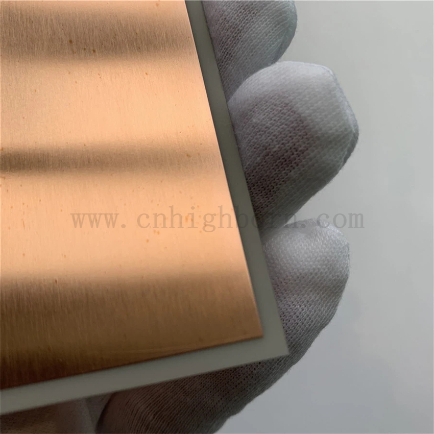 Substrat en céramique Niride en aluminium Niride métallisé avec cuivre