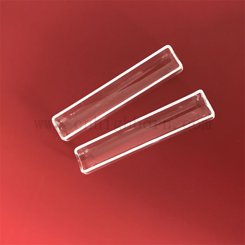 Résistance à la chaleur personnalisée transparent transparent en verre de quartz de silice fusionnée