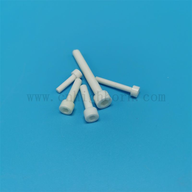 Personnalisé 95% 99% Vis en céramique d'alumine AL2O3 avec écrous