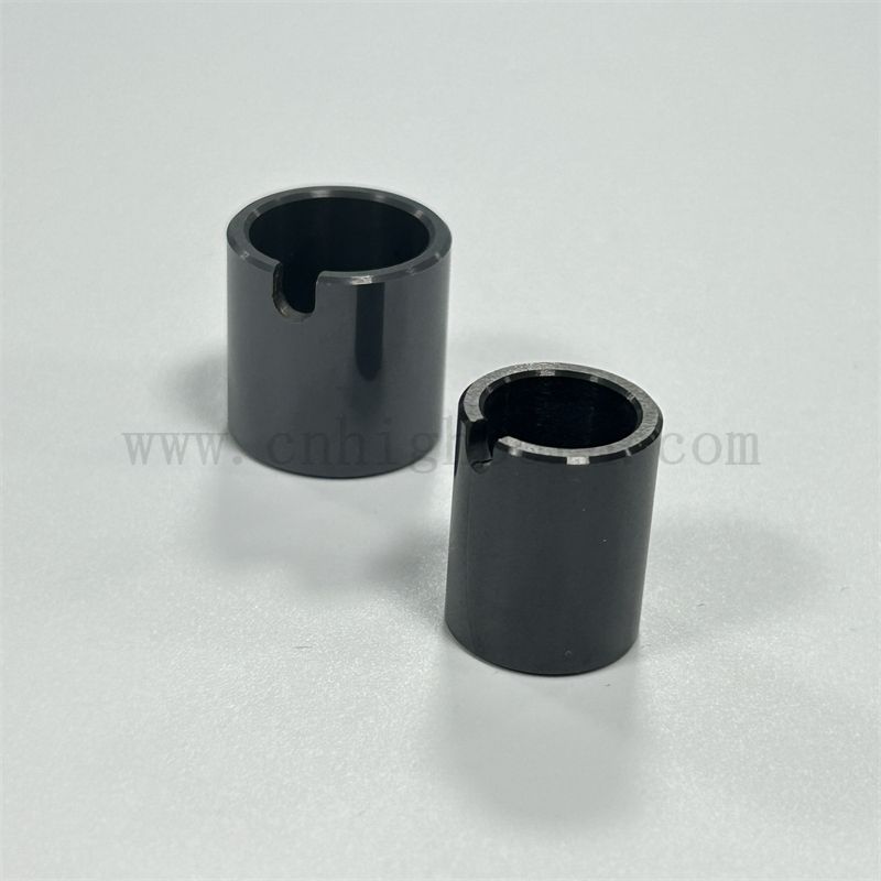 Tube en céramique de zircone noir industriel adapté aux besoins du client, tuyau de manchon de douille de haute précision, pièces en céramique Zro2 pour Application de structure
