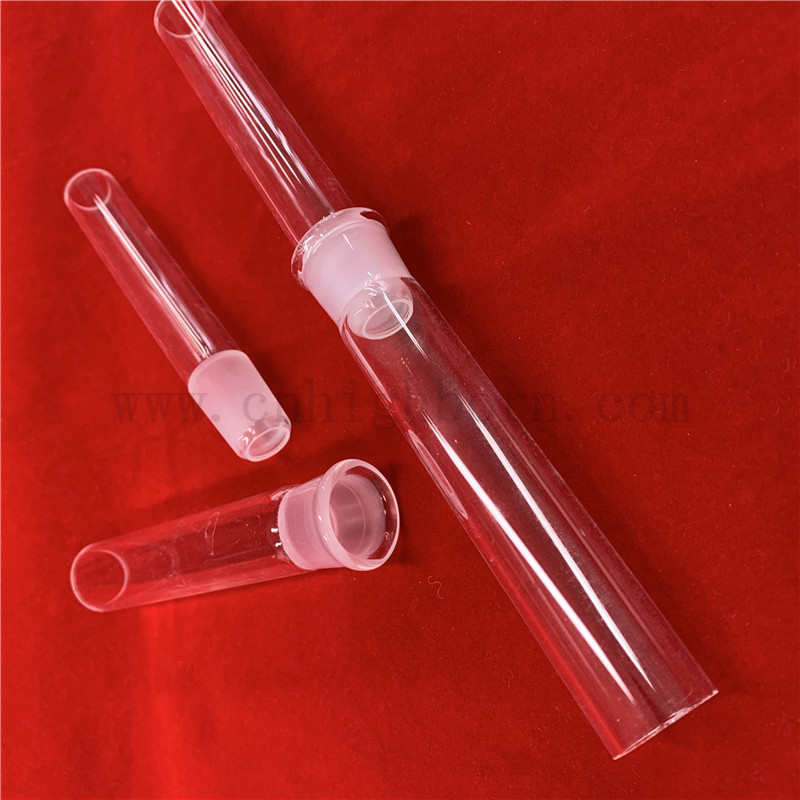 Résistance à la chaleur Connecteur de moune à tube de joint en verre personnalisé