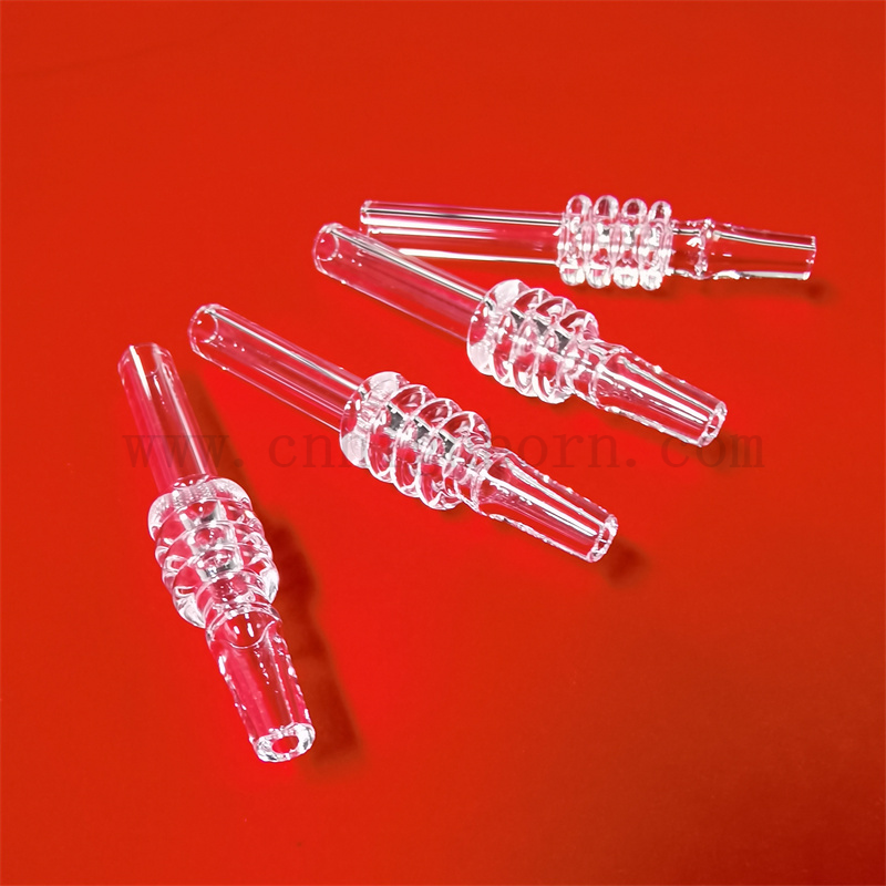 Résistance à la chaleur Clean de verre de silice fusionné tube de quartz personnalisé tube de forme spéciale