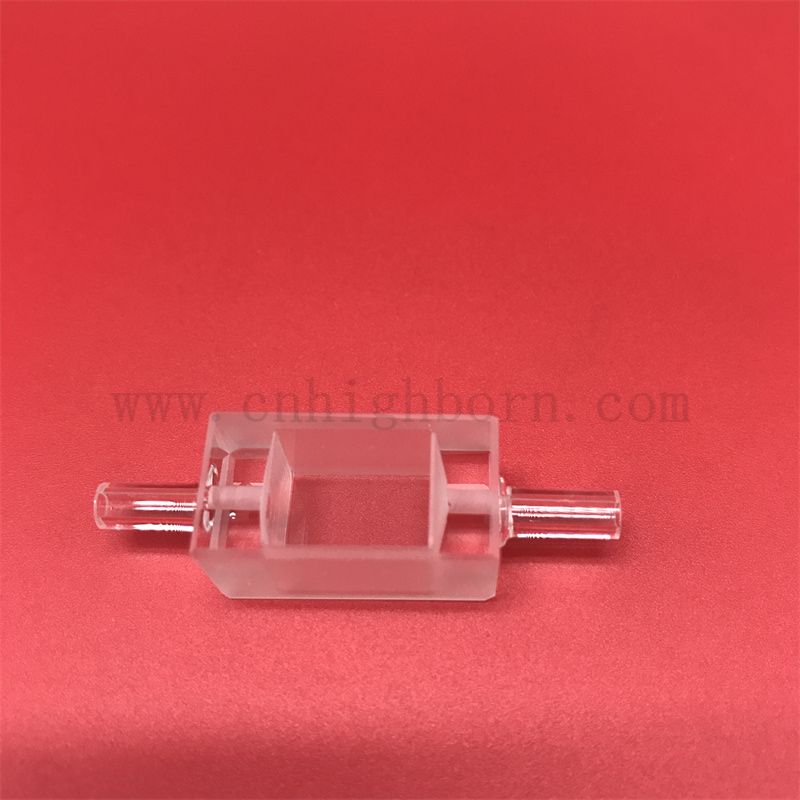 Laboratoire UV UV Bonne stabilité thermique Spectrophotomètre à cvette en quartz Cellule en verre optique