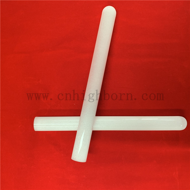 Chauffage rond Chauffage laiteux Opaque Silica Quartz Pipe de verre 