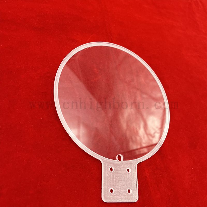 Résistance à haute température Processus profond Clear Claid Quartz Glass Wafer avec trou