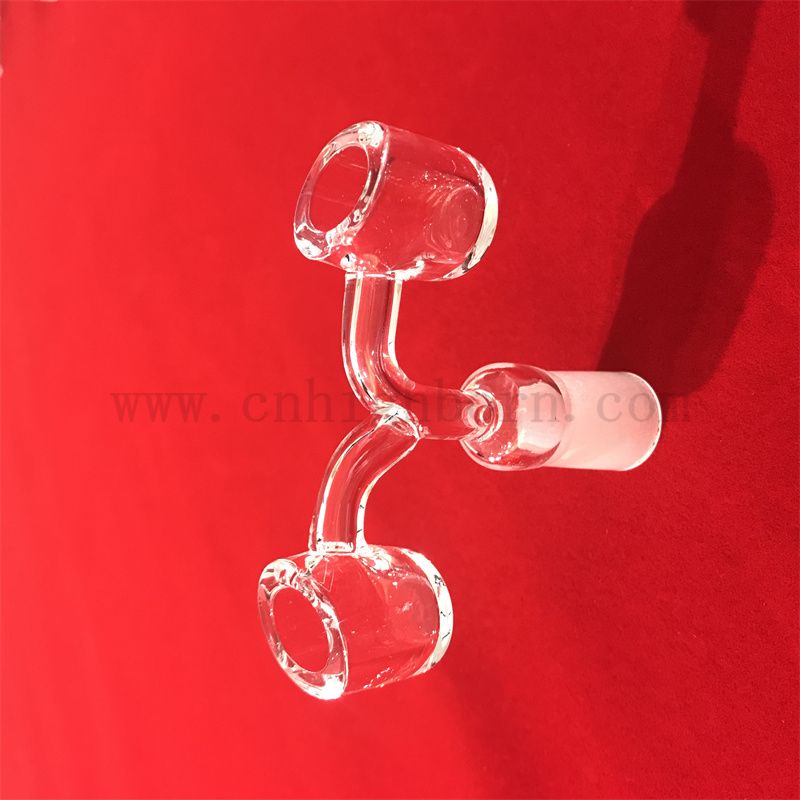 Nail en verre de quartz en forme de personnalisation à double forme soudée sans couture 