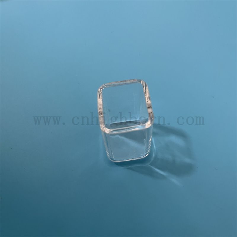 Résistance à la chaleur personnalisée en verre carré transparent en verre de quartz 