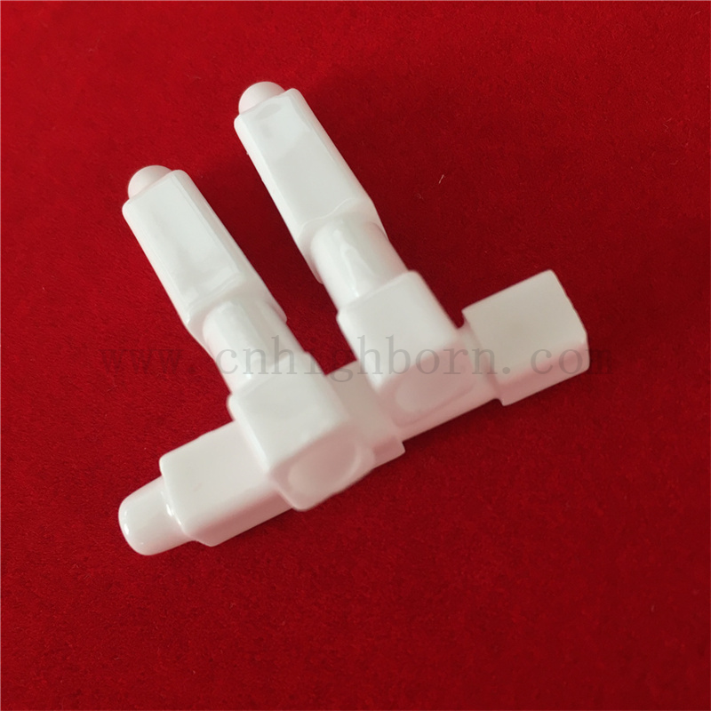 Alumine à gaz d'alumine glacée Allumage de tube d'électrode en céramique AL2O3 personnalisé