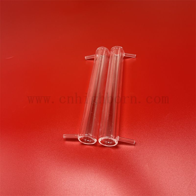Résistance à la chaleur personnalisée Clear à deux couches tube en verre de silice fusionnée