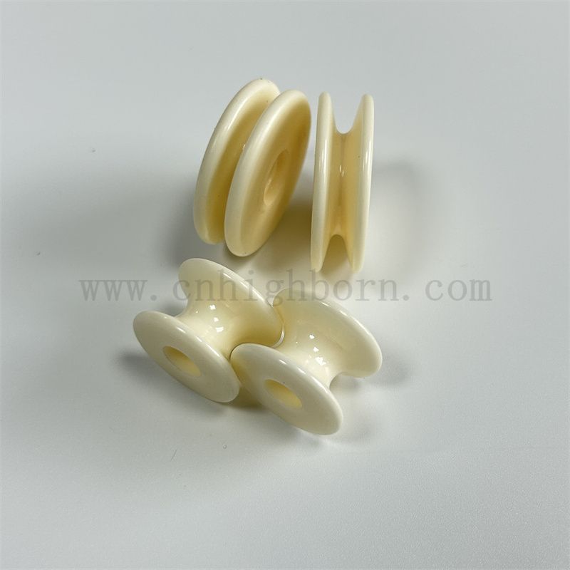 Alumine résistant à l'usure Textile Céramique Eyelet AL2O3 Céramique Fil Fil Guide de filetage Rouleau Spinning Machinery