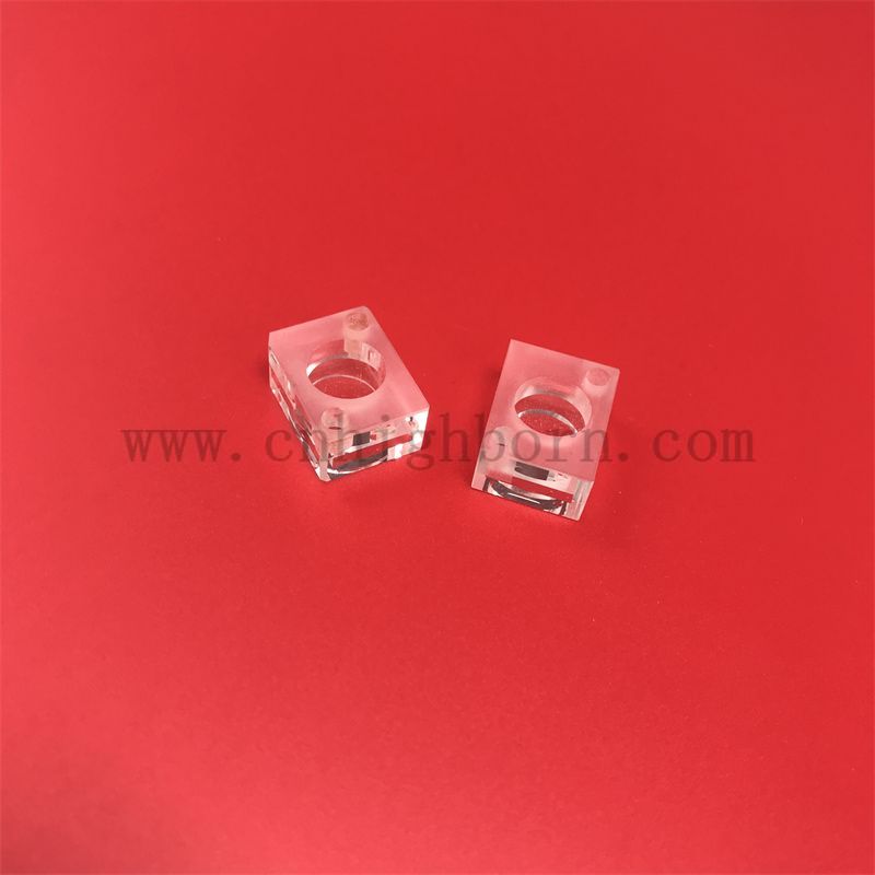 Instruments de quartz de recherche en laboratoire semi-micro fluoromètre UV Quartz Glass Cuvette