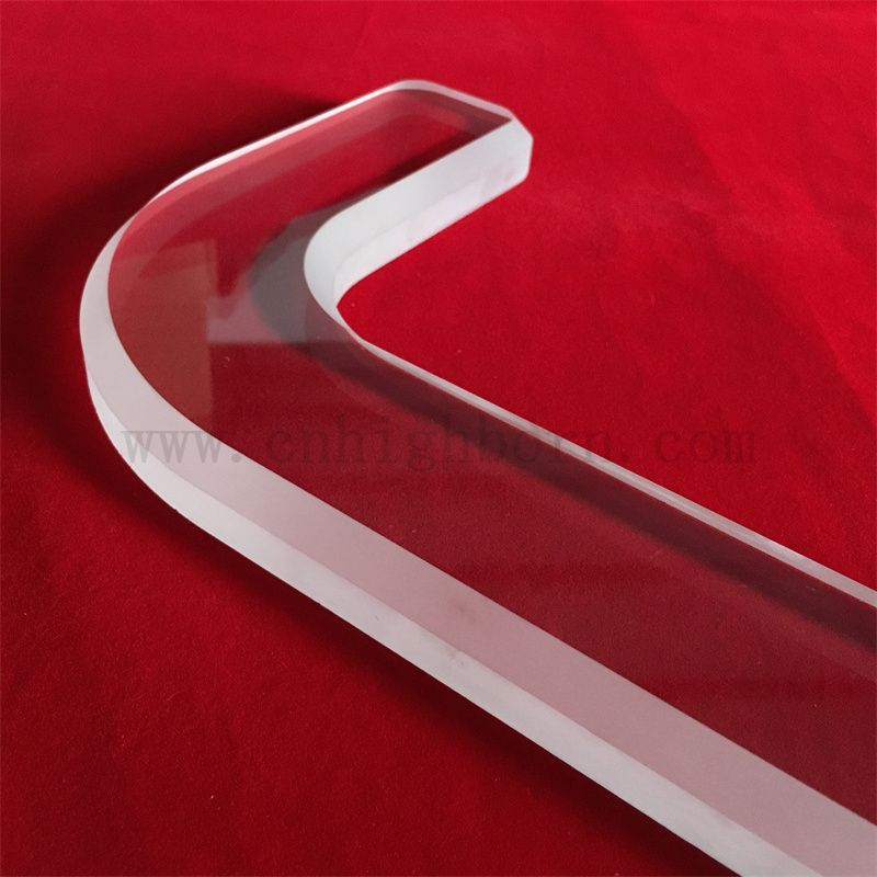 Plaque de verre de quartz transparent de forme spéciale personnalisée surface transparente