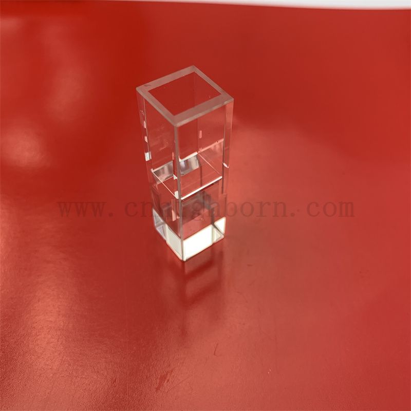 4 côtés CUVETTE DE VERRE DE QUARTZ SQUATE