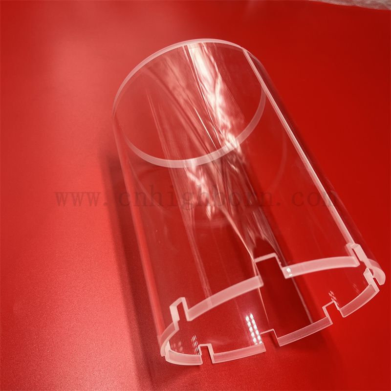 Forme de qualité personnalisée de haute qualité tube en verre de silice fondu